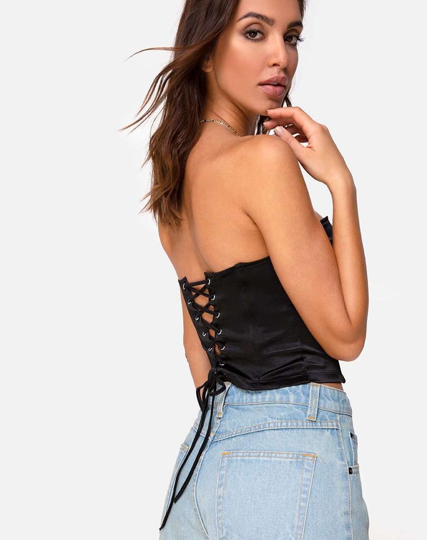Corala Korsett-Top in Schwarz