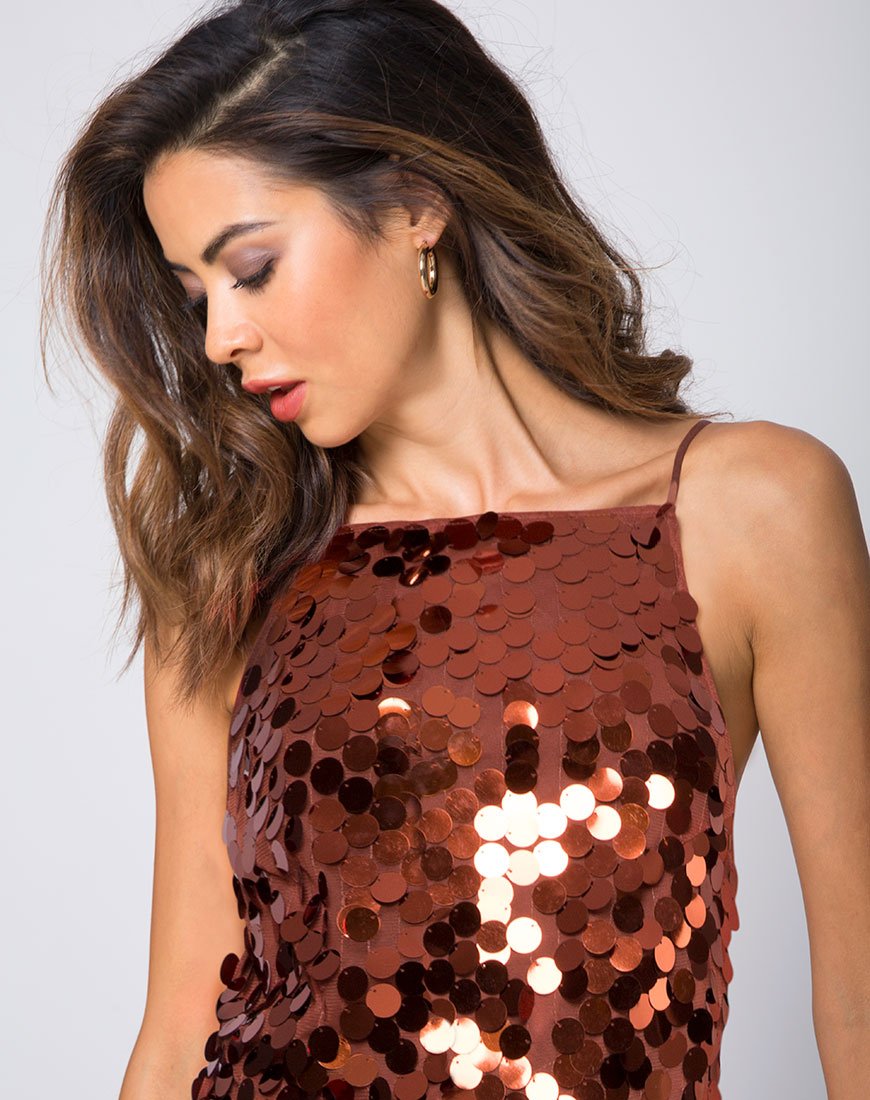 Corine Slip Dress in Rost