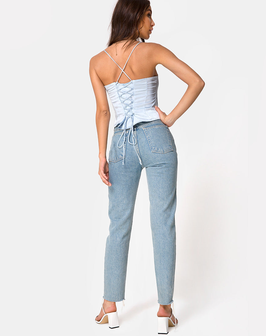 Bild von Cosey Top in Satin Powder Blue