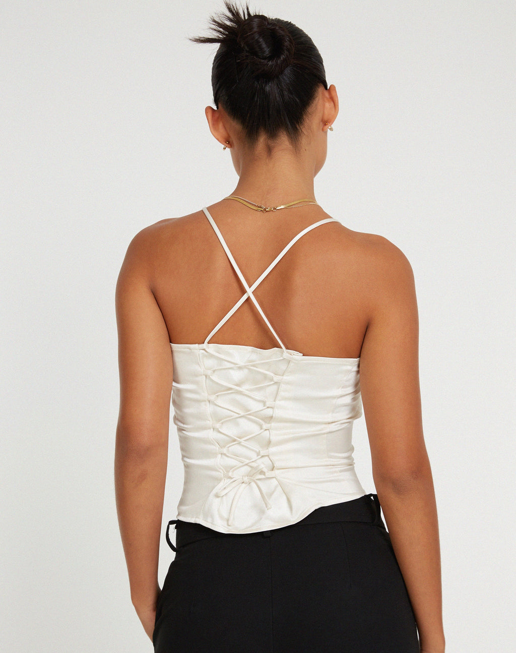 Cosey Top in Satin Elfenbein