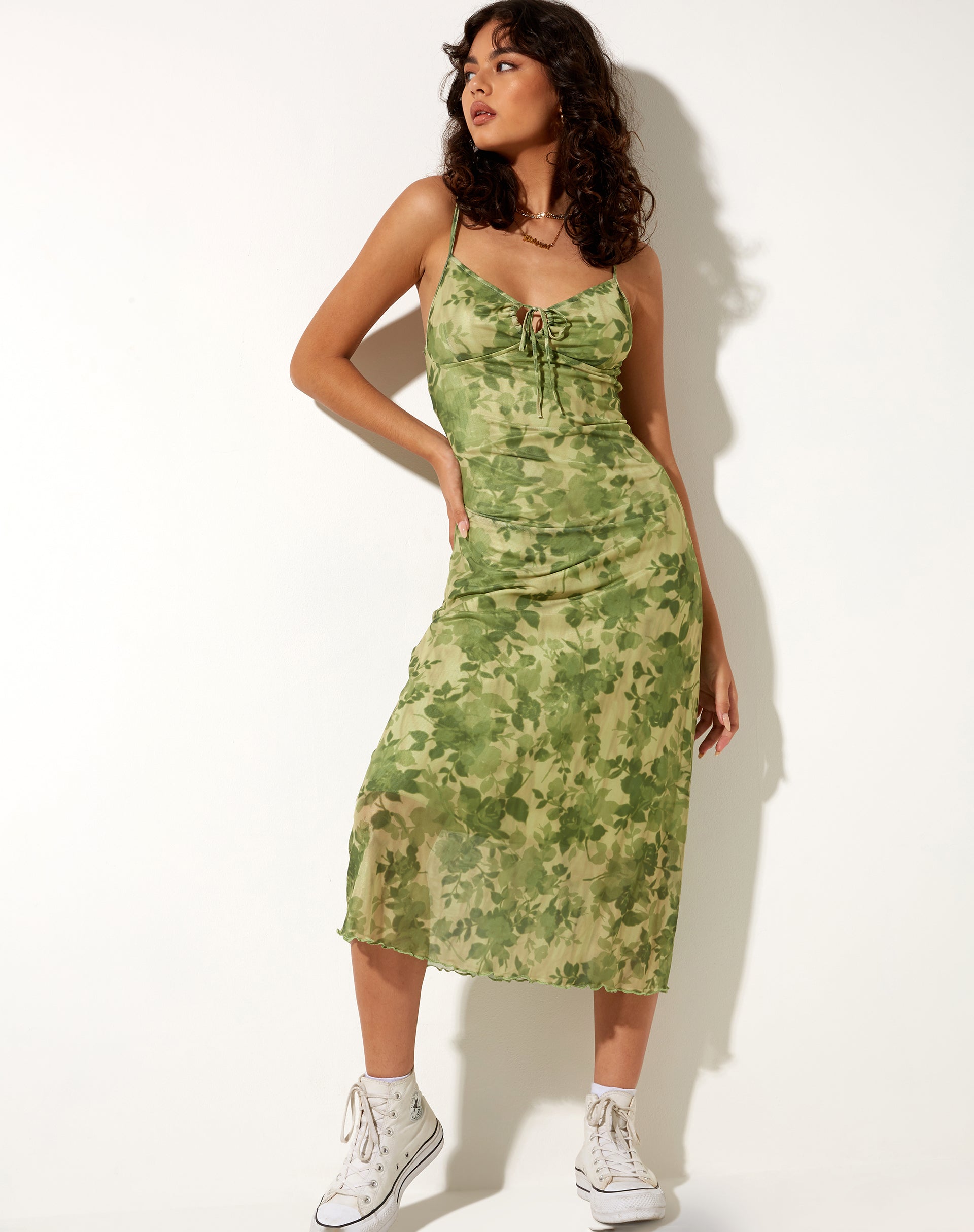 Coya Midikleid in Blurred Floral