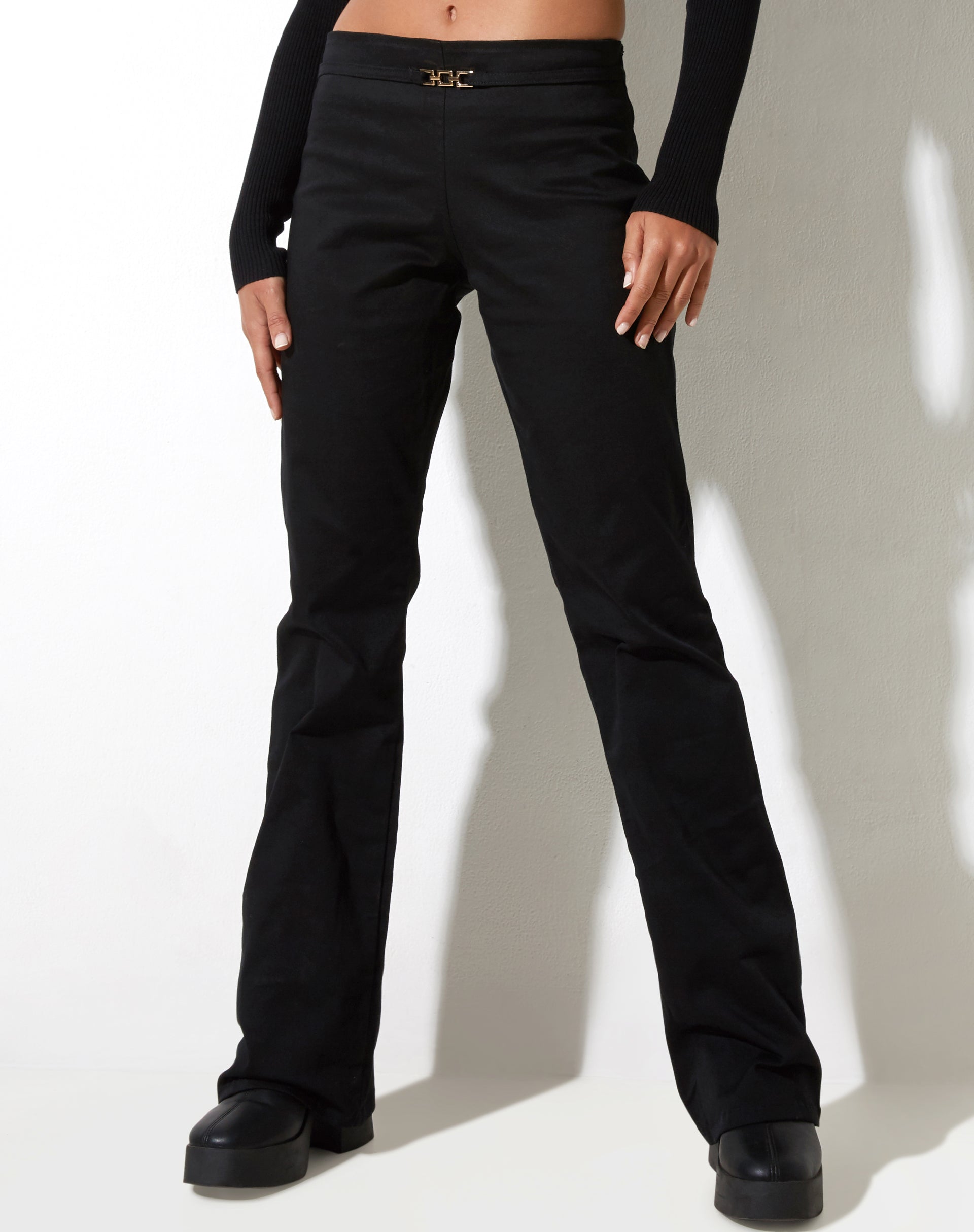Abbildung der Craze Trouser in Twill Schwarz