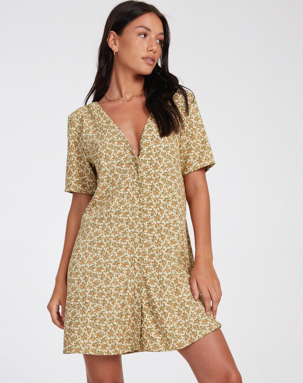 Crosena Minikleid in Washed Ditsy