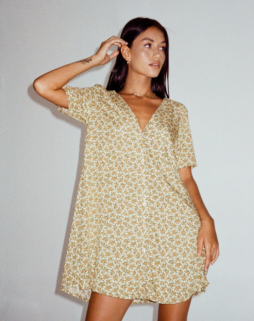 Crosena Minikleid in Washed Ditsy