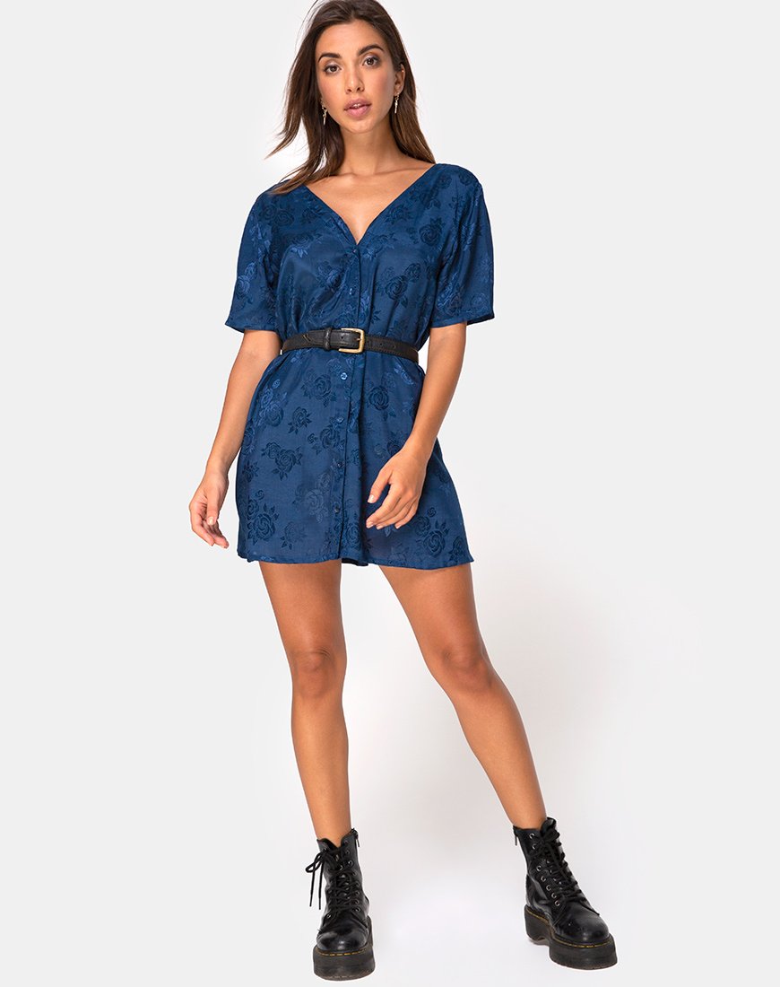 Bild von Crosena Kleid in Satin Rose Navy