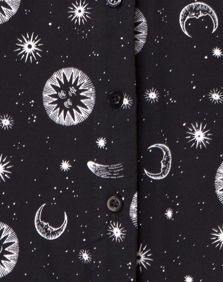 Bild von Crosena Swing Dress in Small Celestial Black X Princess Polly