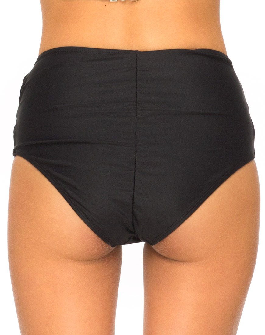Crystal Cut Out Bikiniunterteil in Schwarz