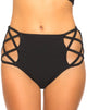 Bild von Crystal Cut Out Bikini Bottom in Schwarz