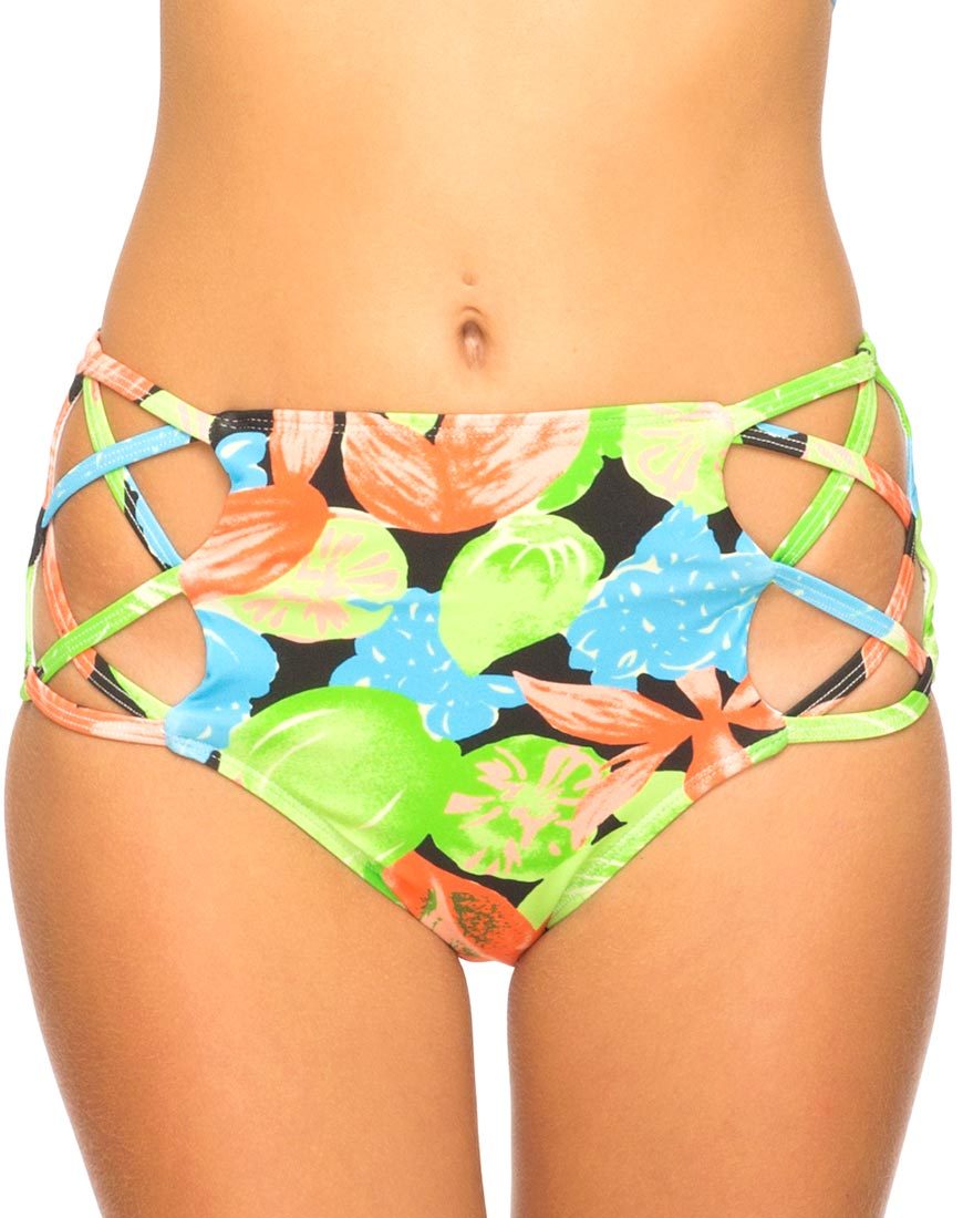 Bild von Crystal Cut Out Bikiniunterteil in Tropicana