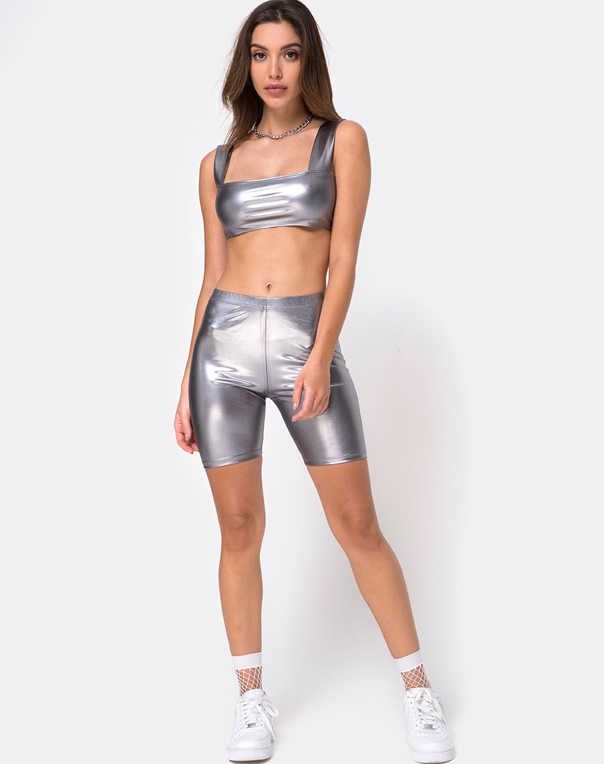 Bild von Katie Top in Metallic-Silber