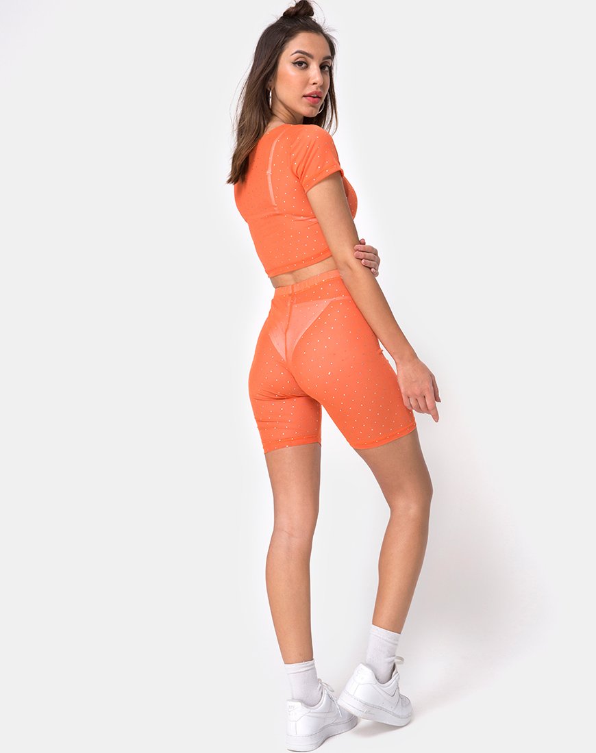 Bild von Bike Short in Crystal Net Orange