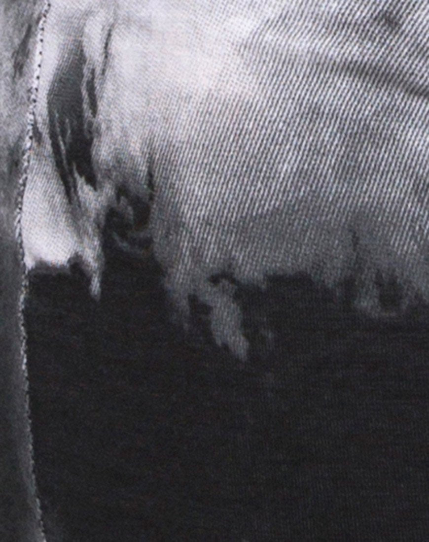 Bild von Cycle Short in Mono Tie Dye schwarz und weiß