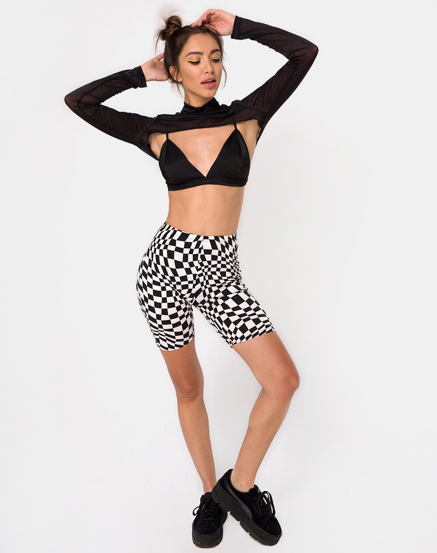 Bild von Cycle Short in Square Flag Schwarz und Weiß