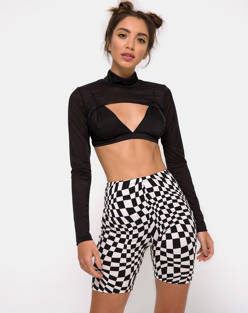 Bild von Cycle Short in Square Flag Schwarz und Weiß