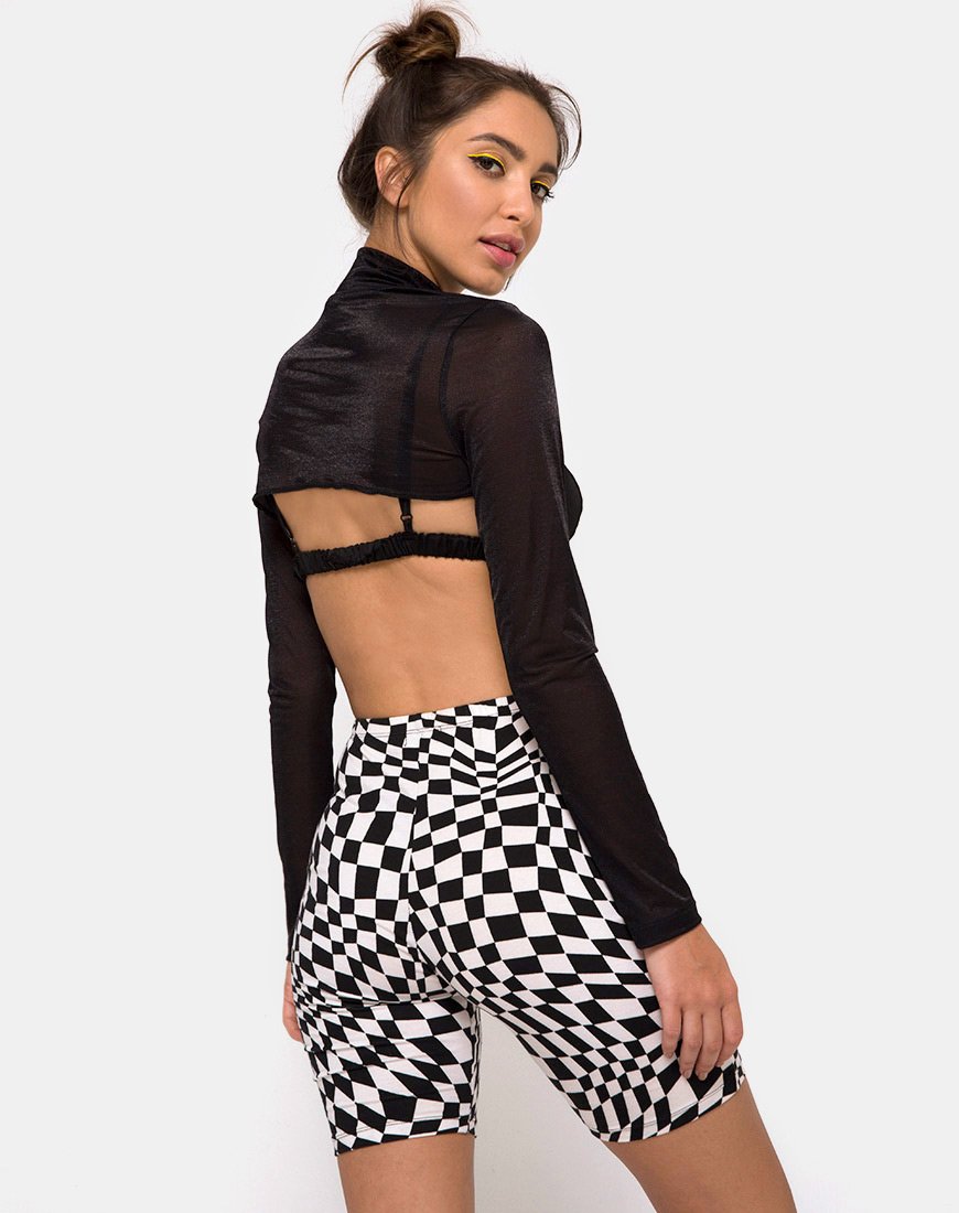 Bild von Cycle Short in Square Flag Schwarz und Weiß