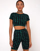 Bild von Cycle Short in Hidden Charm Schwarz und Pfefferminz
