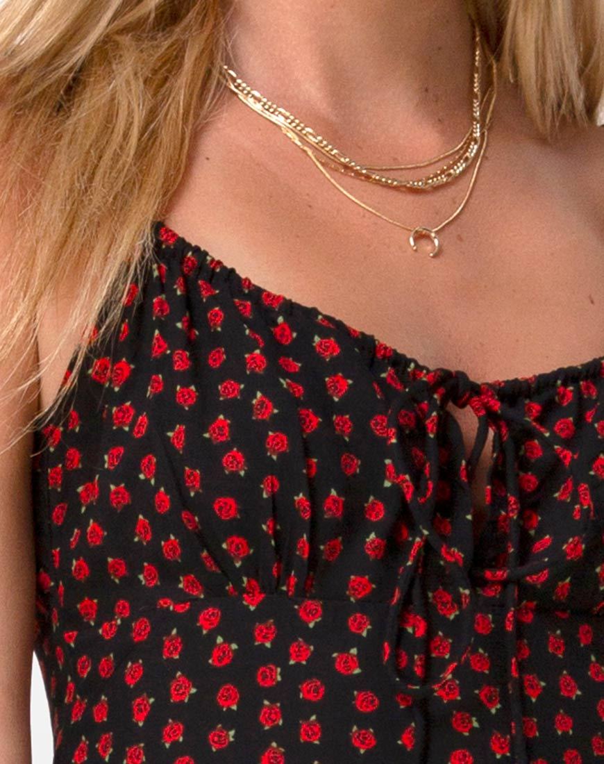 Image of Cypress Midikleid in Dotty Rose Rot