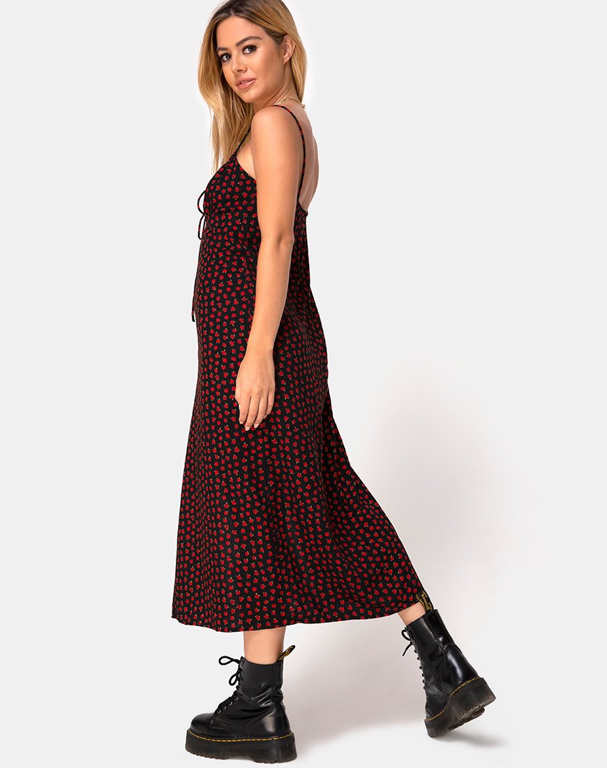 Image of Cypress Midikleid in Dotty Rose Rot
