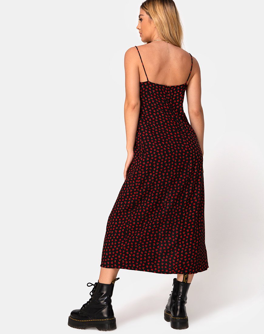 Image of Cypress Midikleid in Dotty Rose Rot