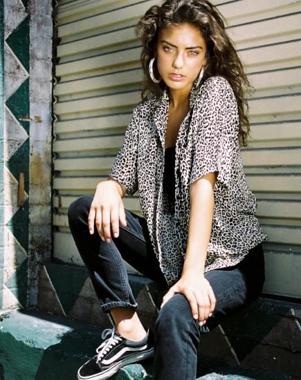 Bild von Hawaii-Hemd in Rar Leopard Braun