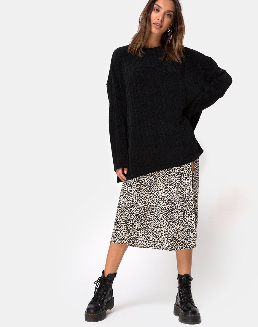 Image of Papa-Pullover aus Chenille Schwarz