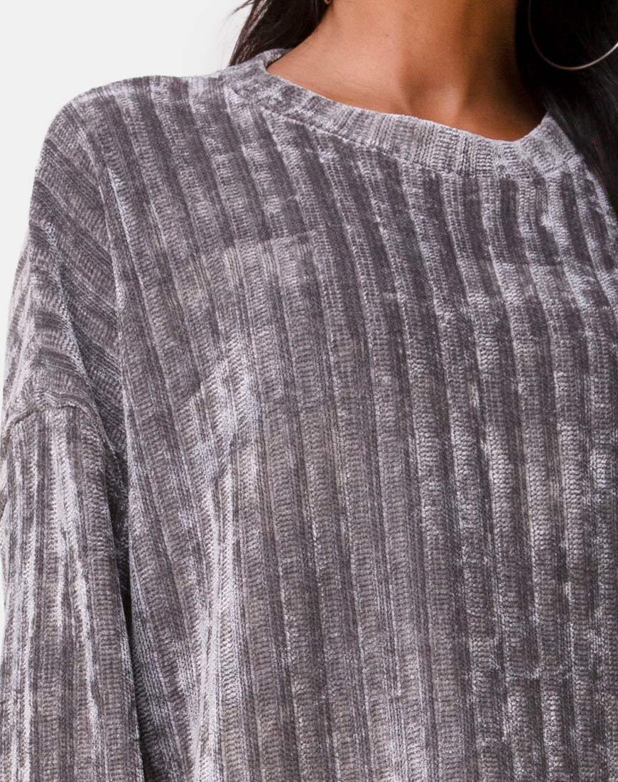Image of Papa-Pullover aus Chenille Grau