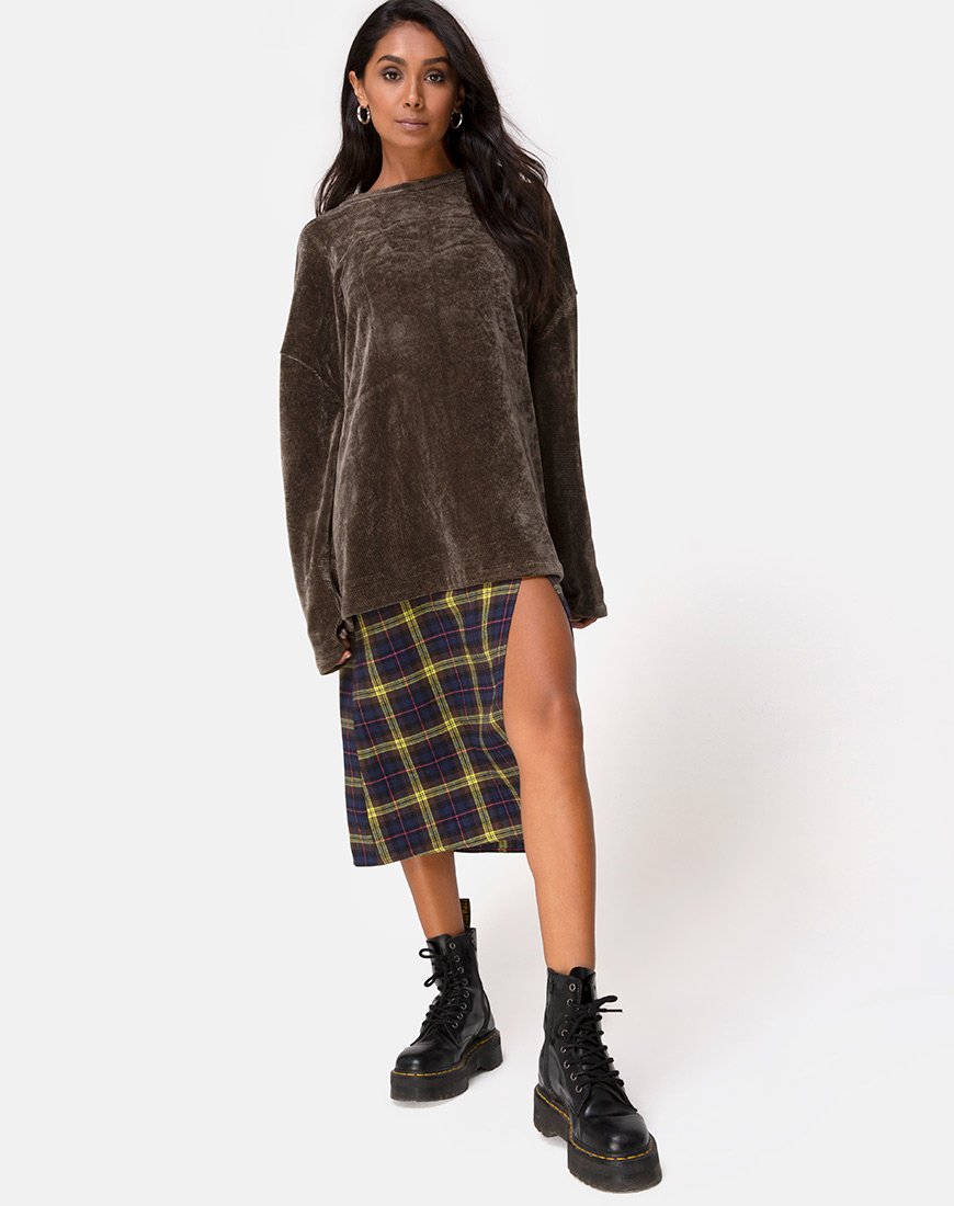 Image of Papa-Pullover in Khaki gestrickt