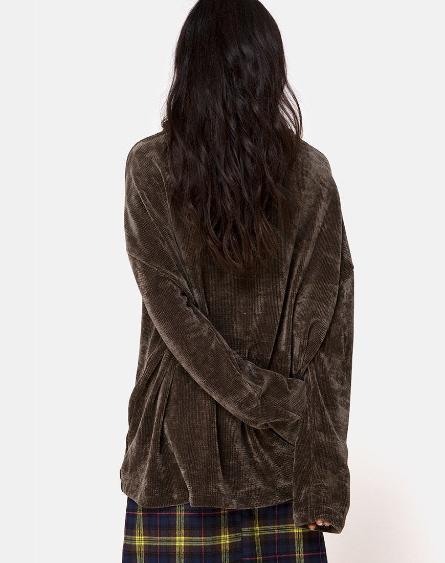 Image of Papa-Pullover in Khaki gestrickt