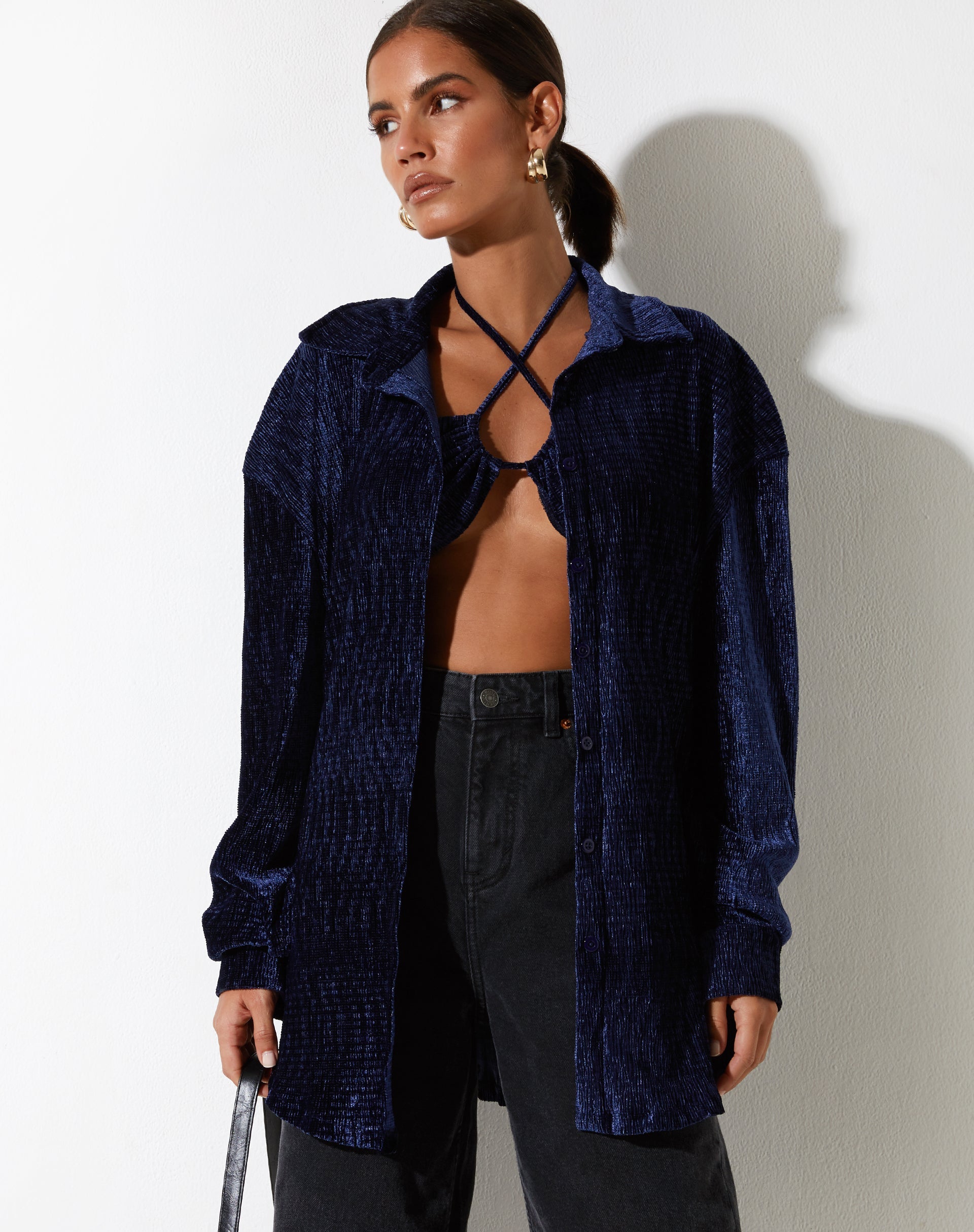 Bild von Dael Oversized Shirt in Velvet Navy