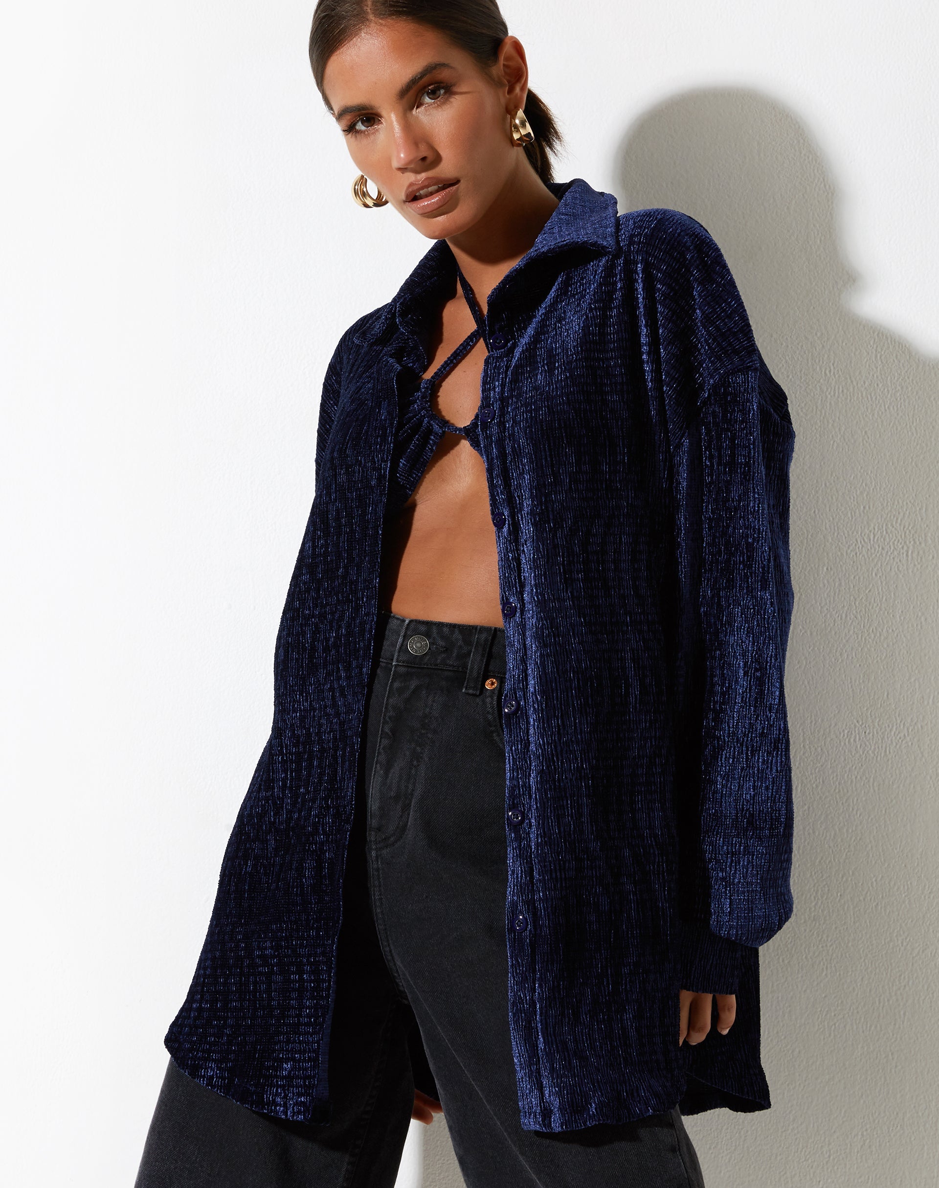 Bild von Dael Oversized Shirt in Velvet Navy