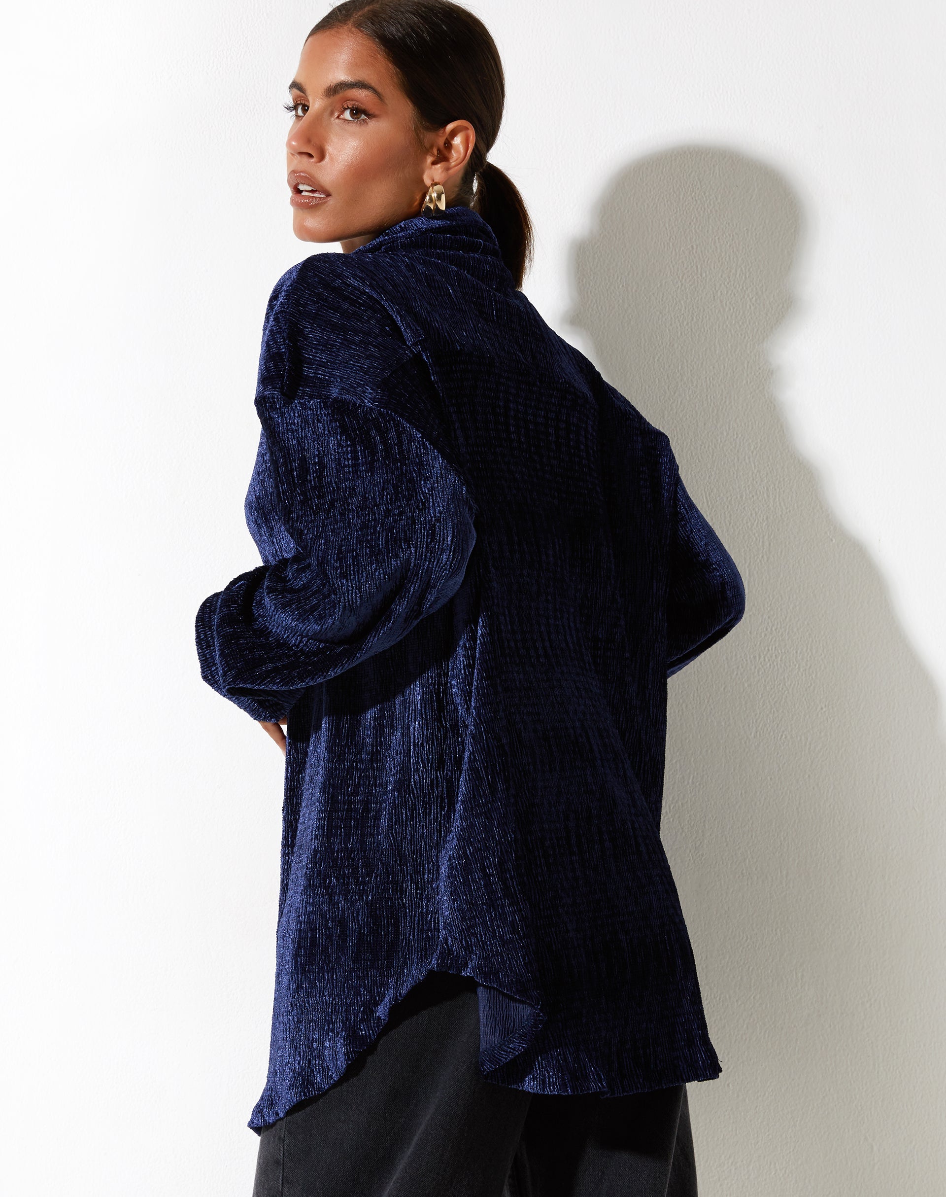 Bild von Dael Oversized Shirt in Velvet Navy