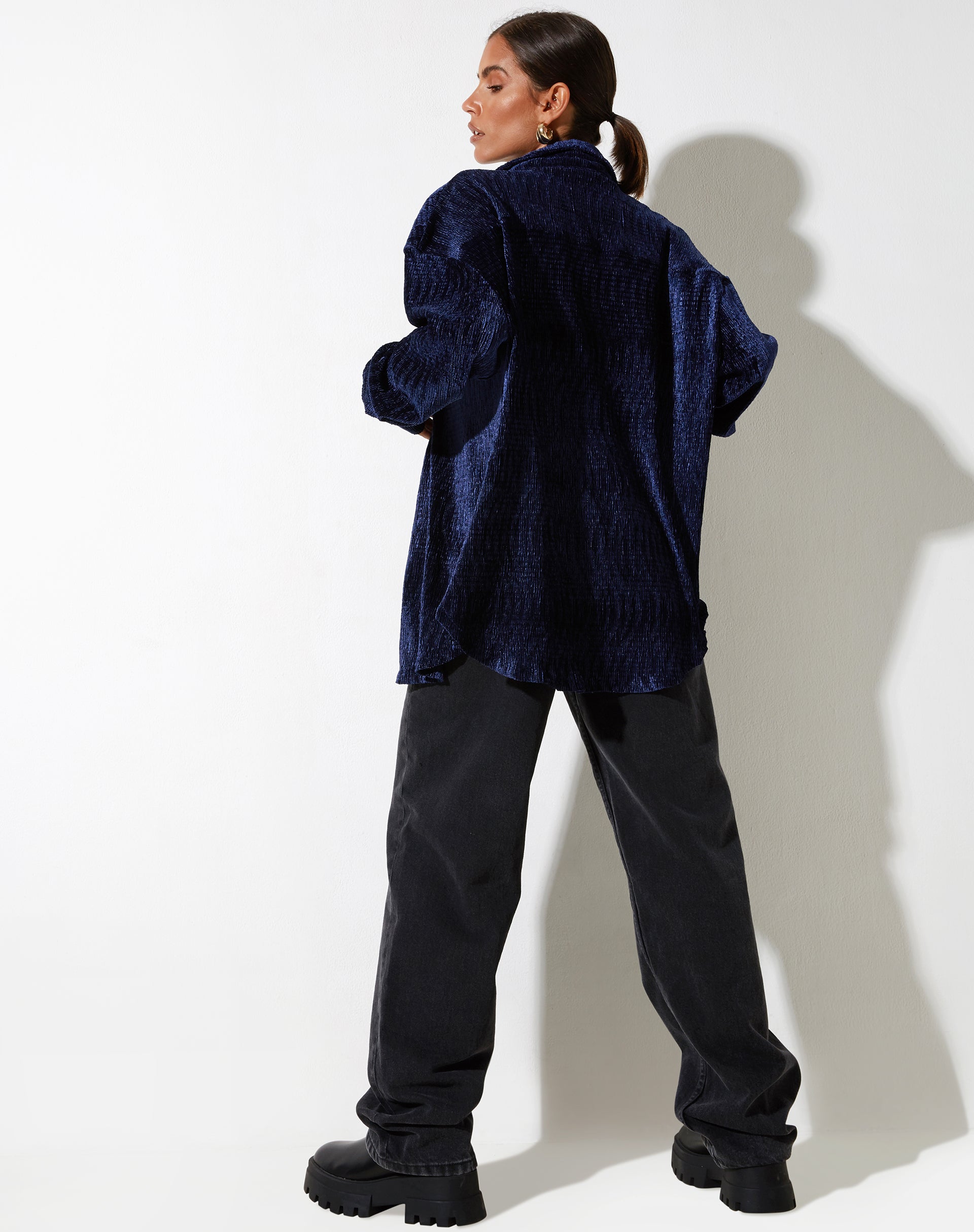 Bild von Dael Oversized Shirt in Velvet Navy