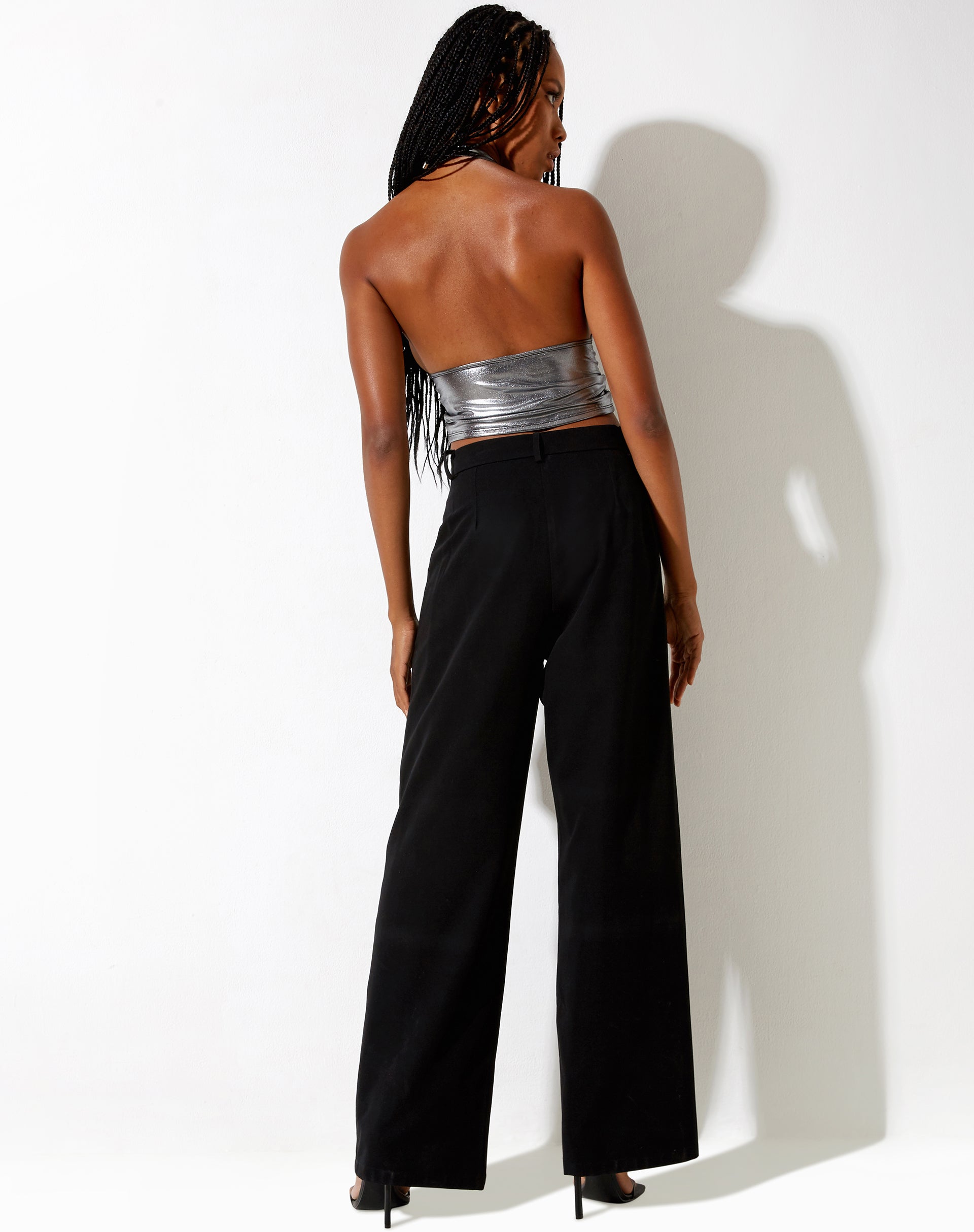 Dapa Crop Top in Silber Metallic