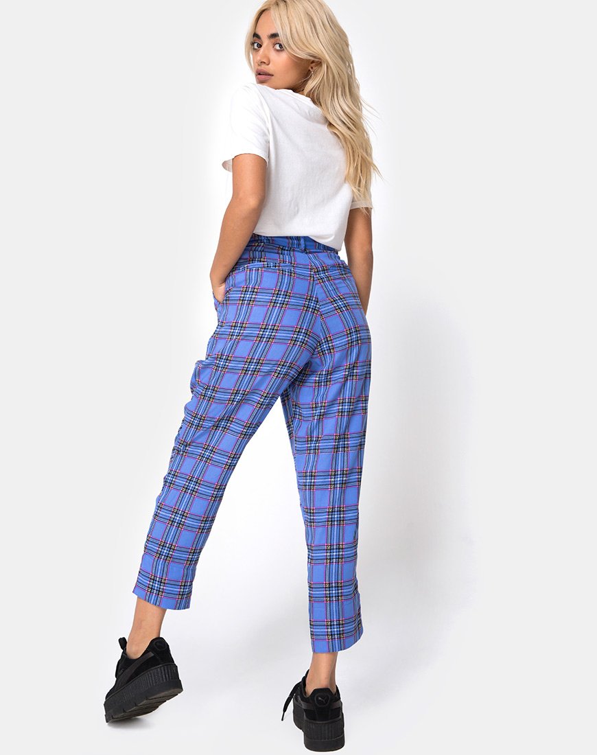 Image of Dastan Hose in 90er Karo Blau Rosa