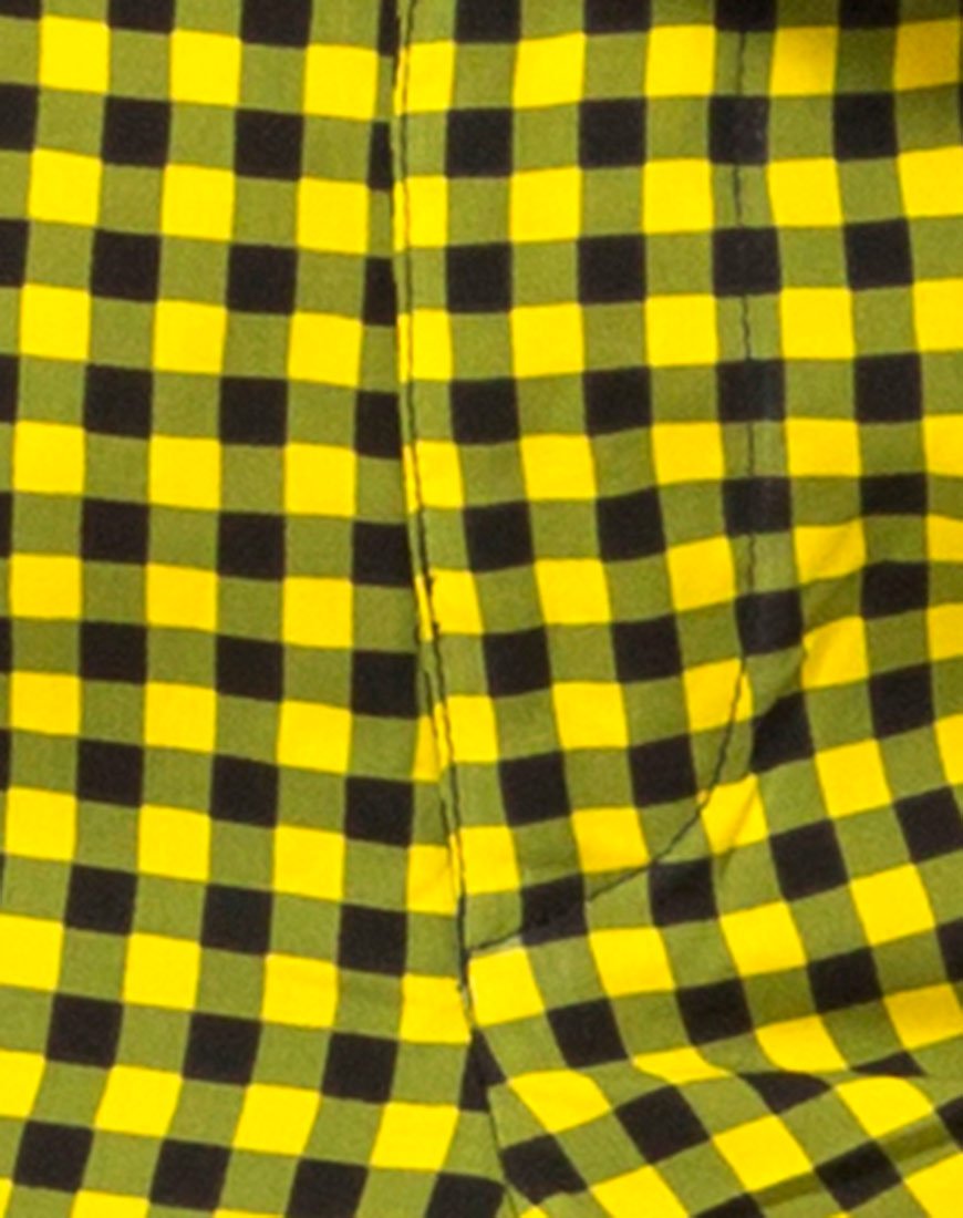 Image of Dastan Hose in Medium Gingham Gelb