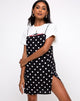 Image of Datista Slip Dress in 80s Polka Schwarz