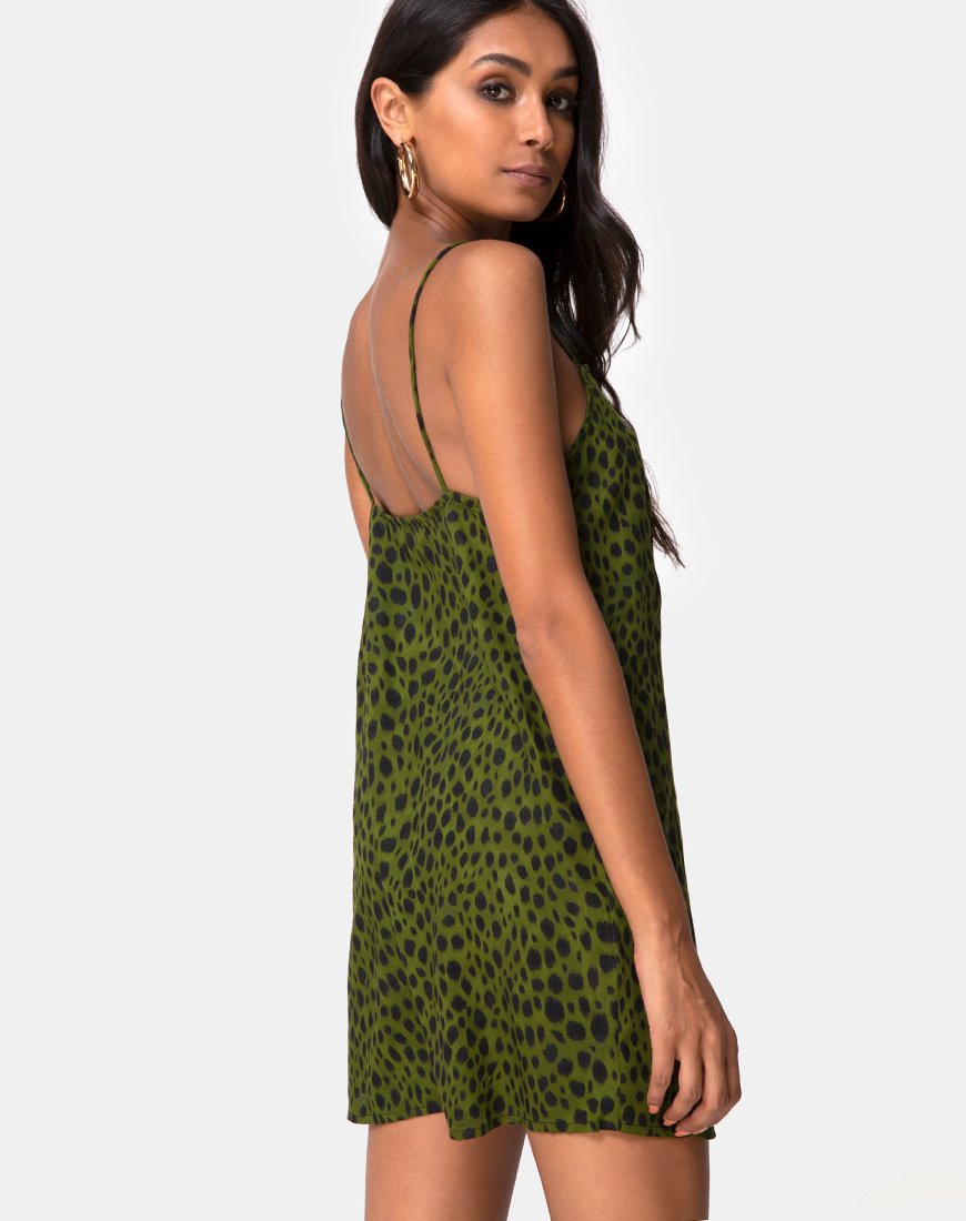 Image von Datista Slip Dress in Cheetah Khaki