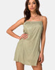 Image of Datista Slip Kleid aus Satin Ditsy Rose Sage