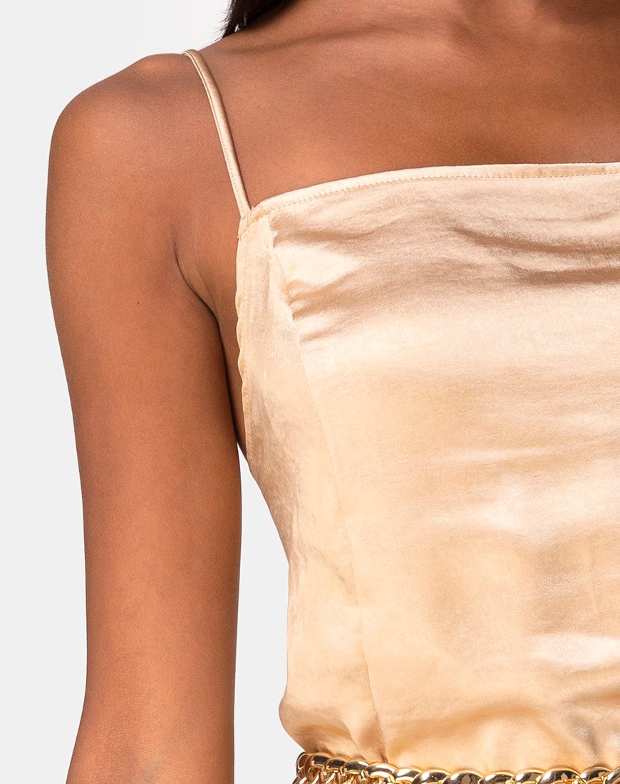 Image von Datista Kleid in Satin Gold