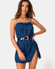 Bild von Datista Slip Dress in Satin Rose Navy