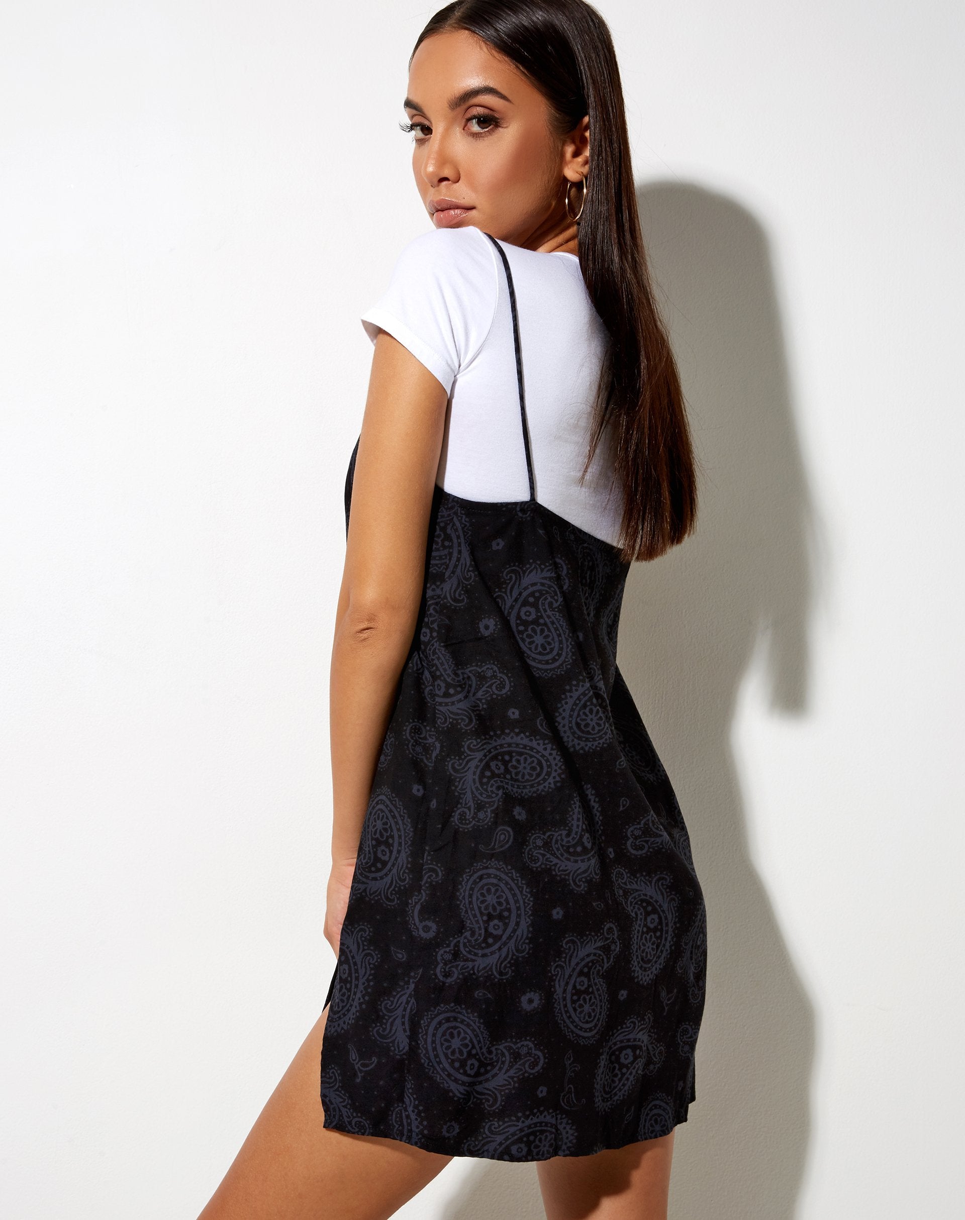 Image of Datista Slip Dress in Persian Night Schwarz