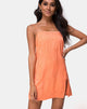 Bild von Datista Slip Dress in Satin Cheetah Coral