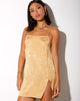 Image of Datista Kleid aus Satin Zebra Karamell