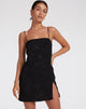 Image of Datista Slip Dress in Satin Rose Schwarz