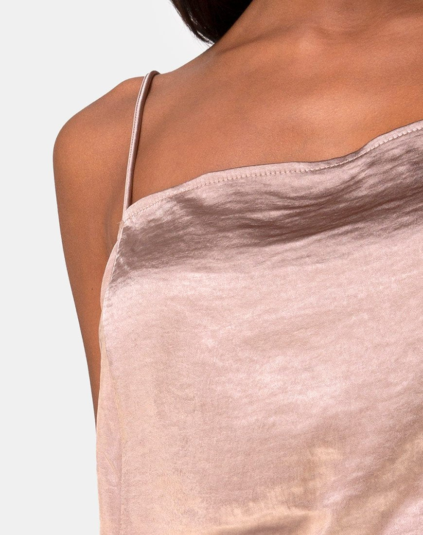 Image von Datista Kleid in Satin Taupe