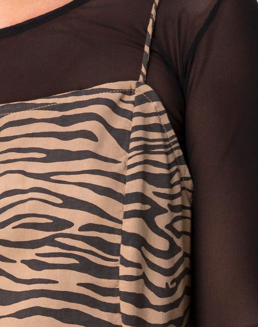 Bild von Datista Kleid in 90s Zebra Taupe