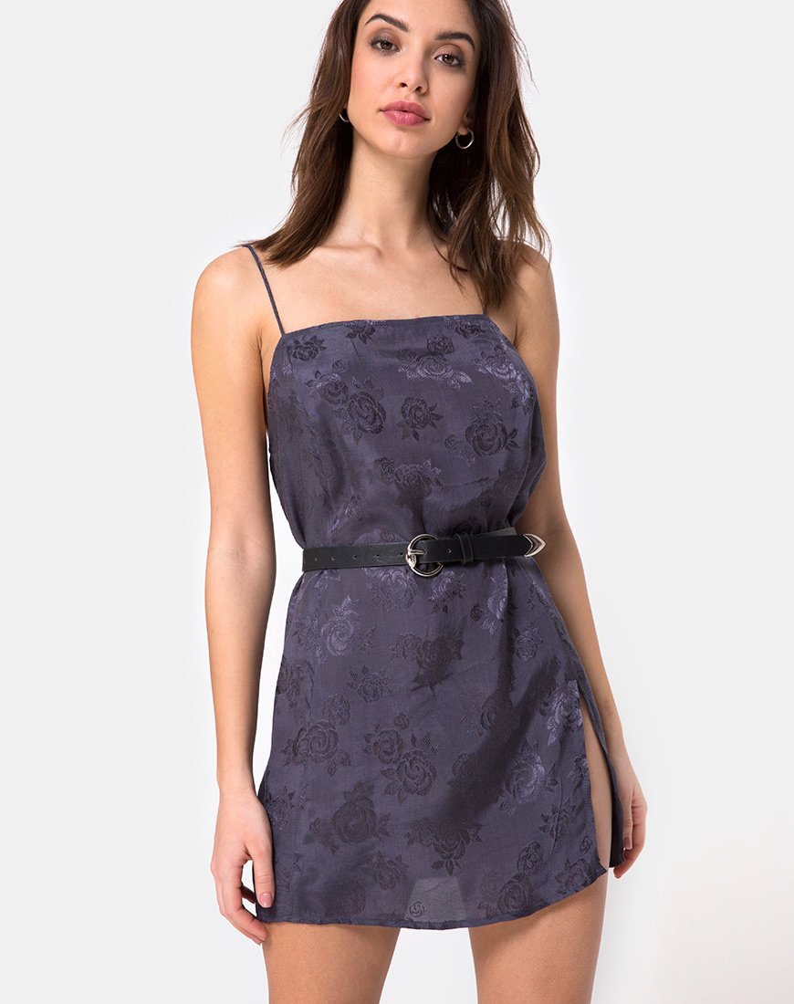 Datista Slip-Kleid aus Satin Rose Grau