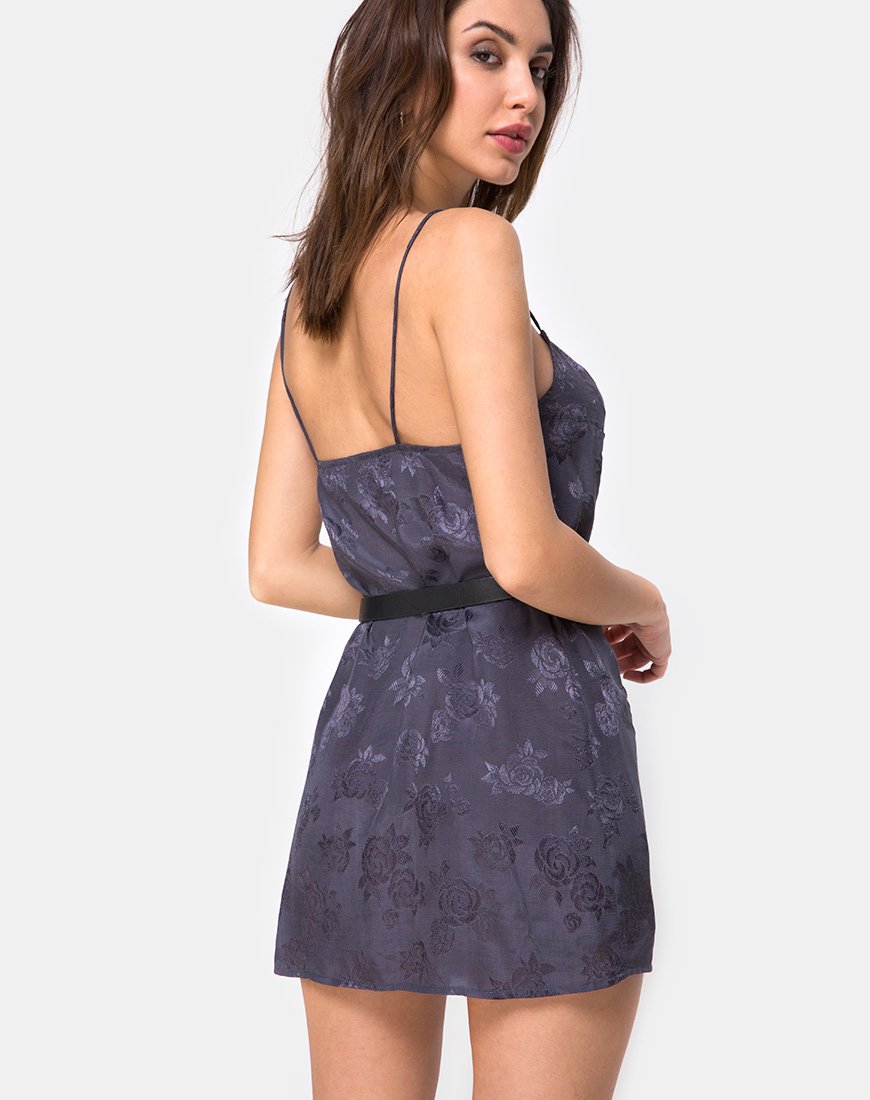 Datista Slip-Kleid aus Satin Rose Grau