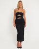 Image of Dayuna Bandeau Midikleid in Schwarz