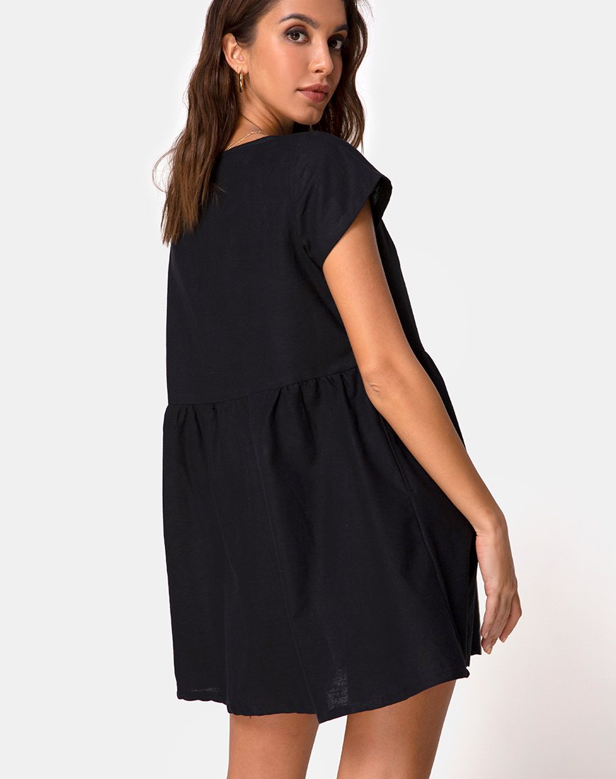Bild von Deira Babydoll-Kleid in Schwarz
